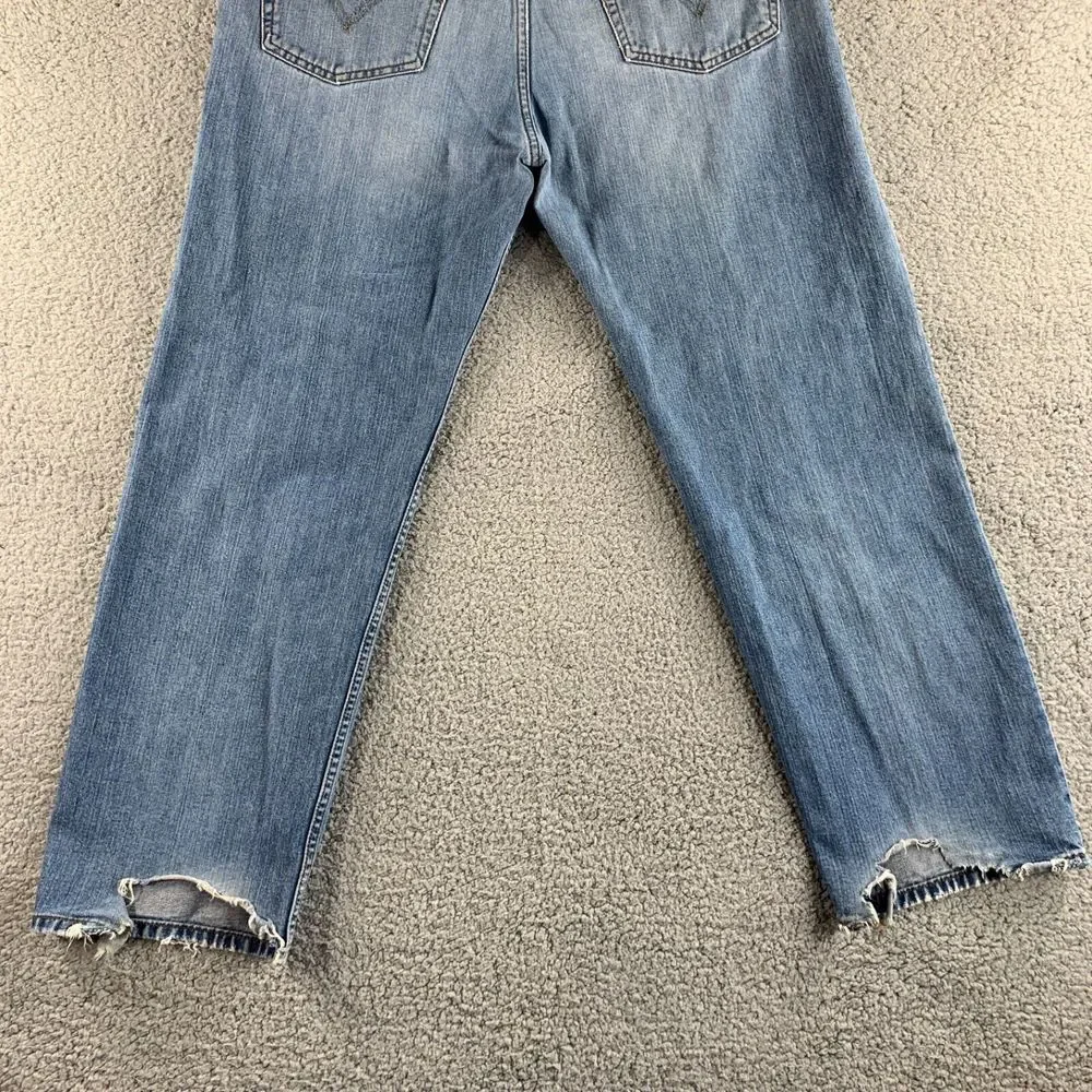 Levi's 559 Jeans Mens 38x32 Blue Relaxed Straight Destroyed Denim‎ Skater 38x31